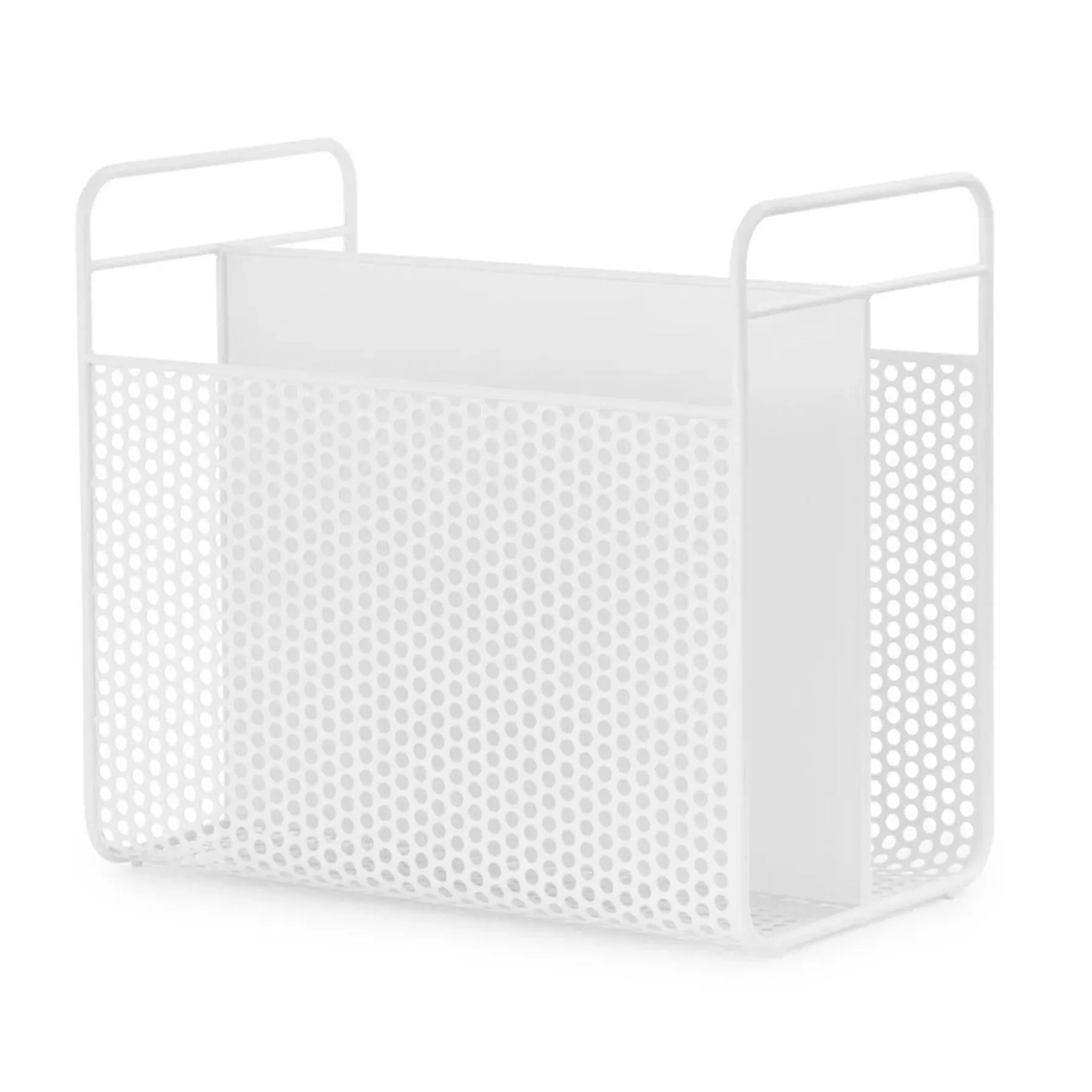 Magazine Rack with Handles - Black, Steel