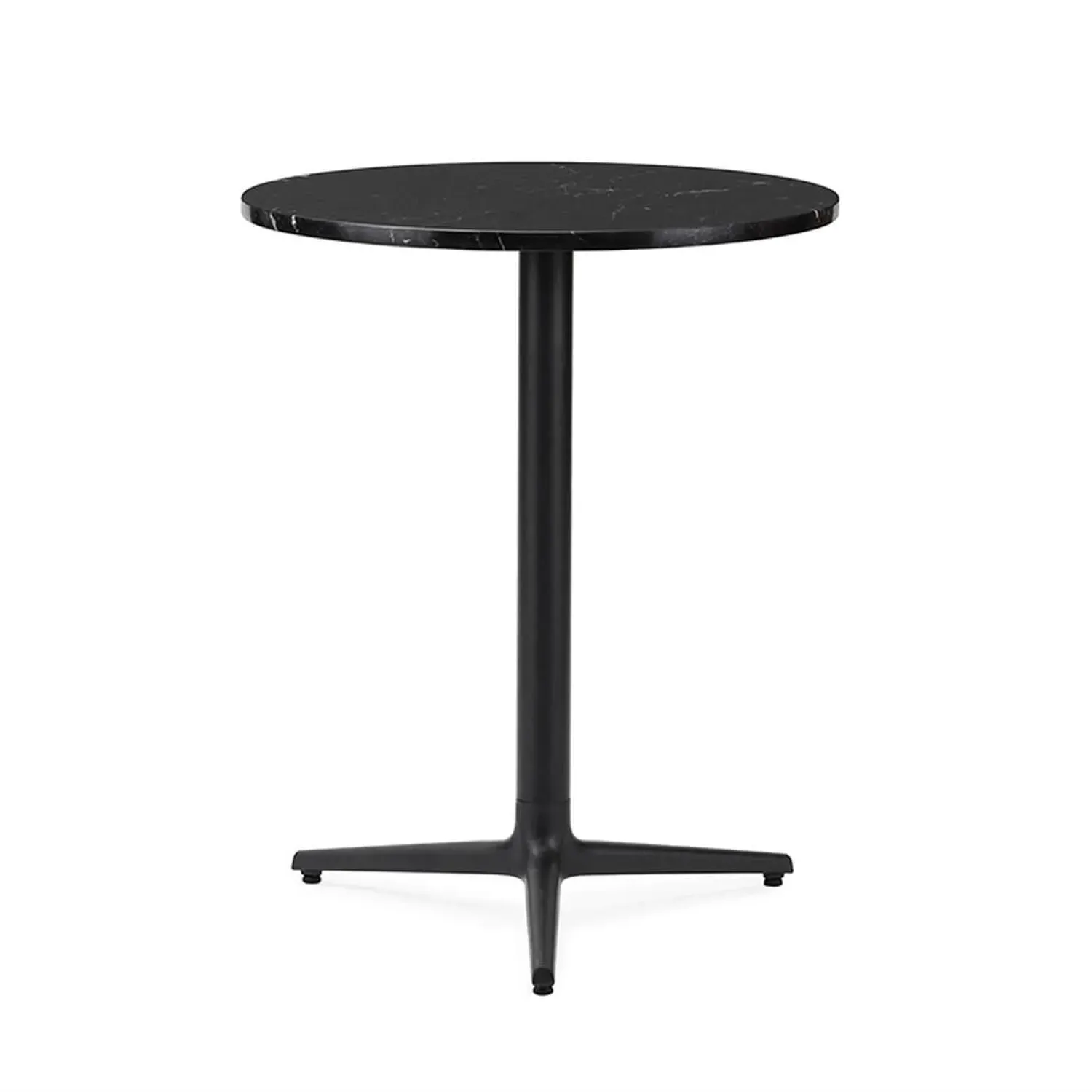 Round Dining Table 3-Leg - Black, Marble