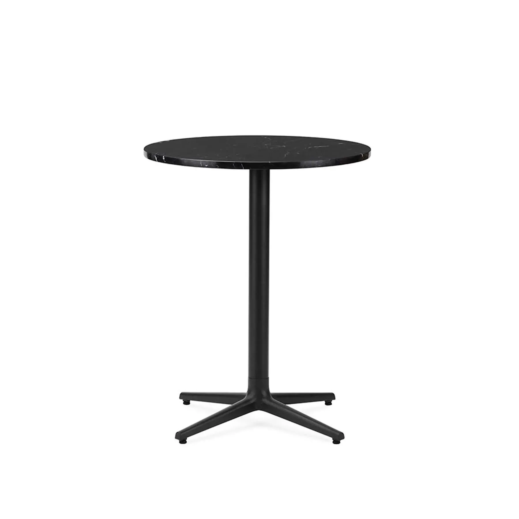 Round Dining Table 4-Leg - Black, Marble