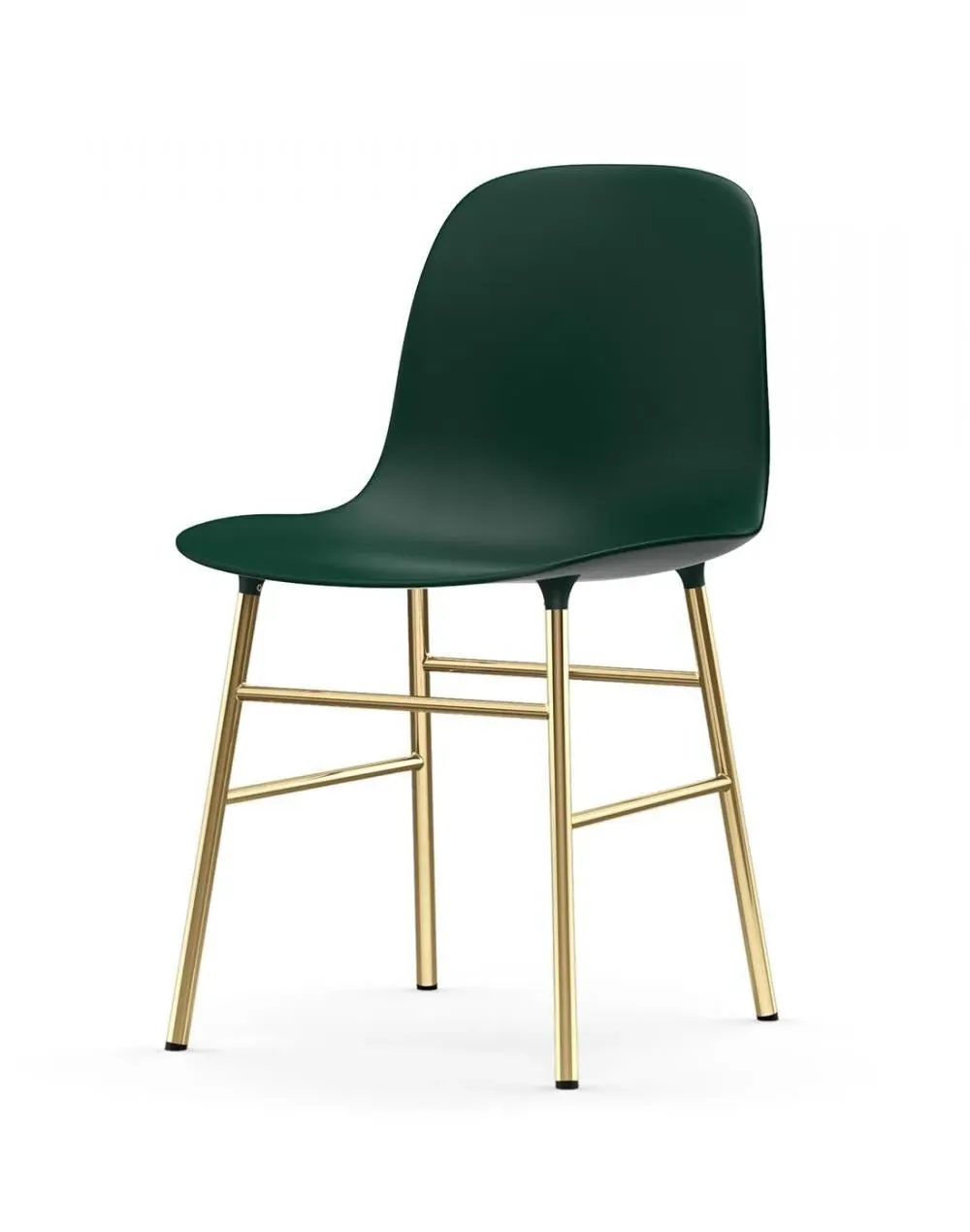 Shell Chair with Metal Legs - Black, Plastic