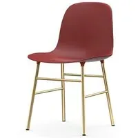Shell Chair with Metal Legs - Red, Plastic