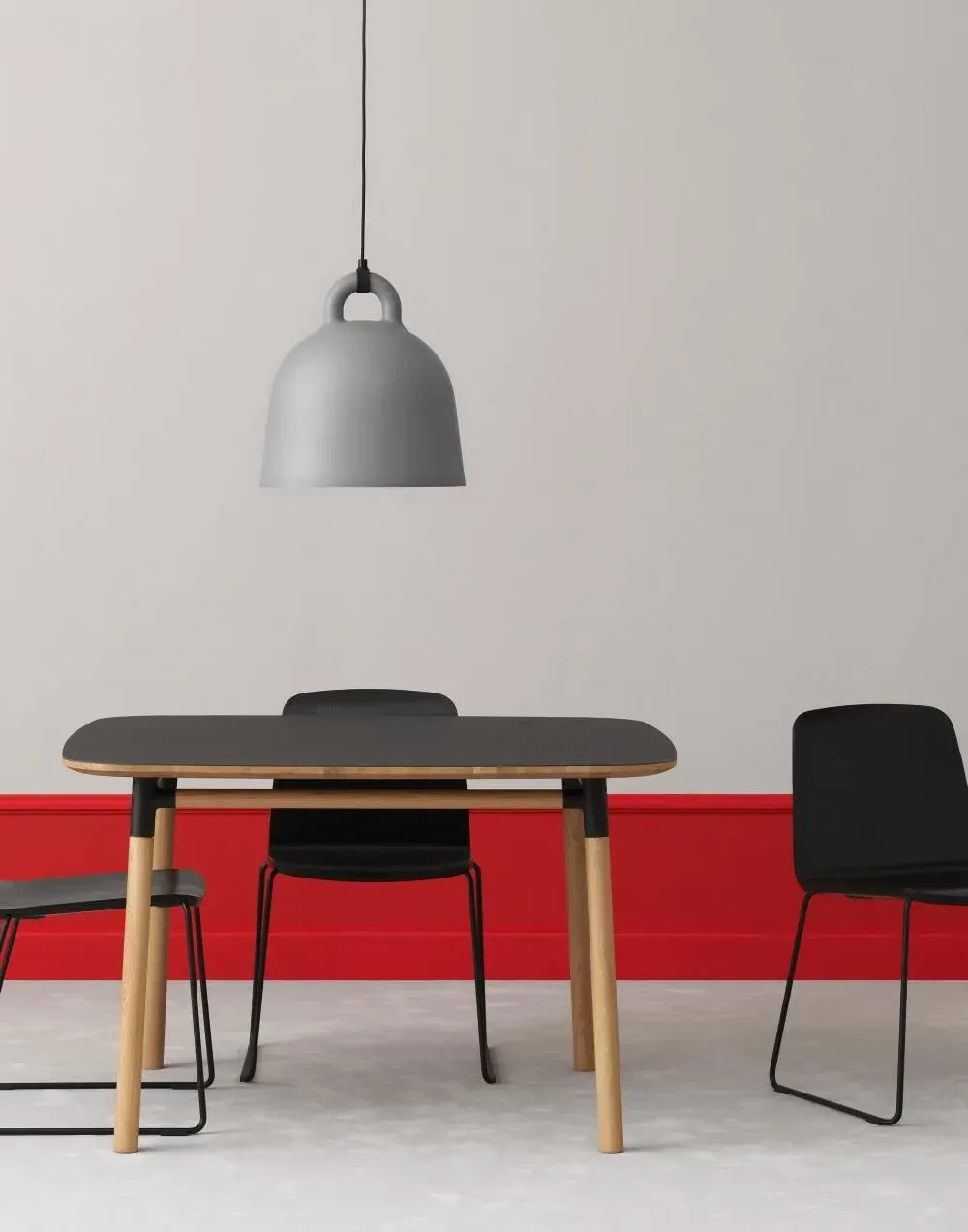 Small Bell Pendant Light - Grey