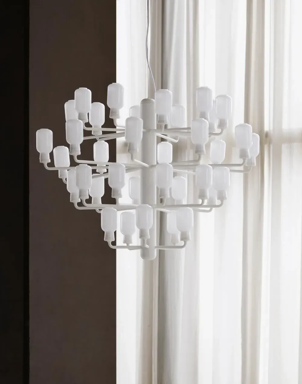 Small Chandelier Pendant Light - Smoke, Glass