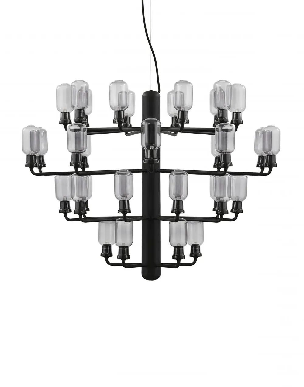 Small Chandelier Pendant Light - White, Glass
