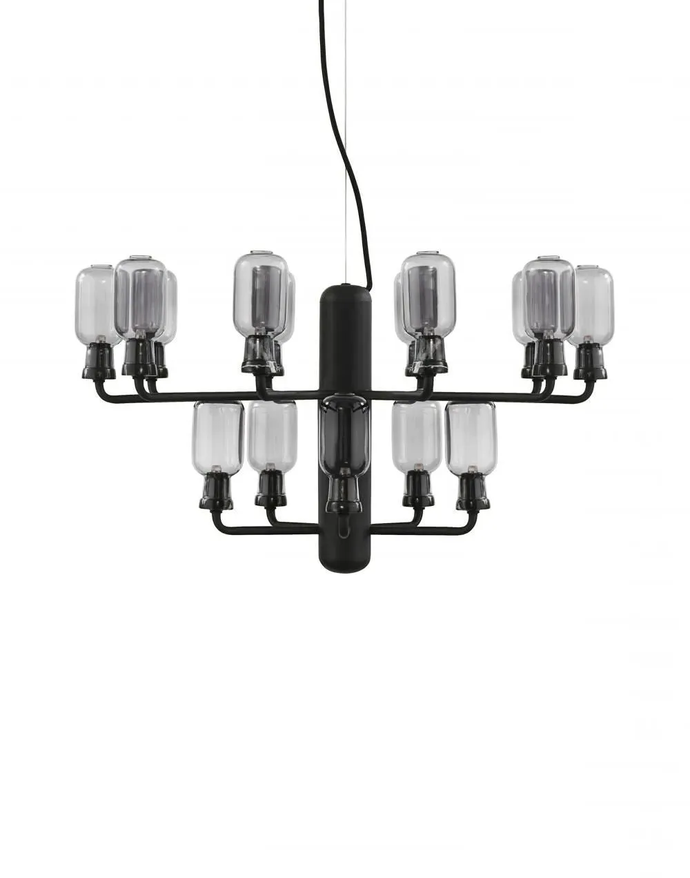 Small Chandelier Pendant Light - White, Glass