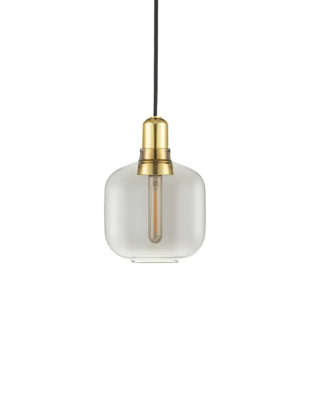 Small Pendant Light - Brass, Glass