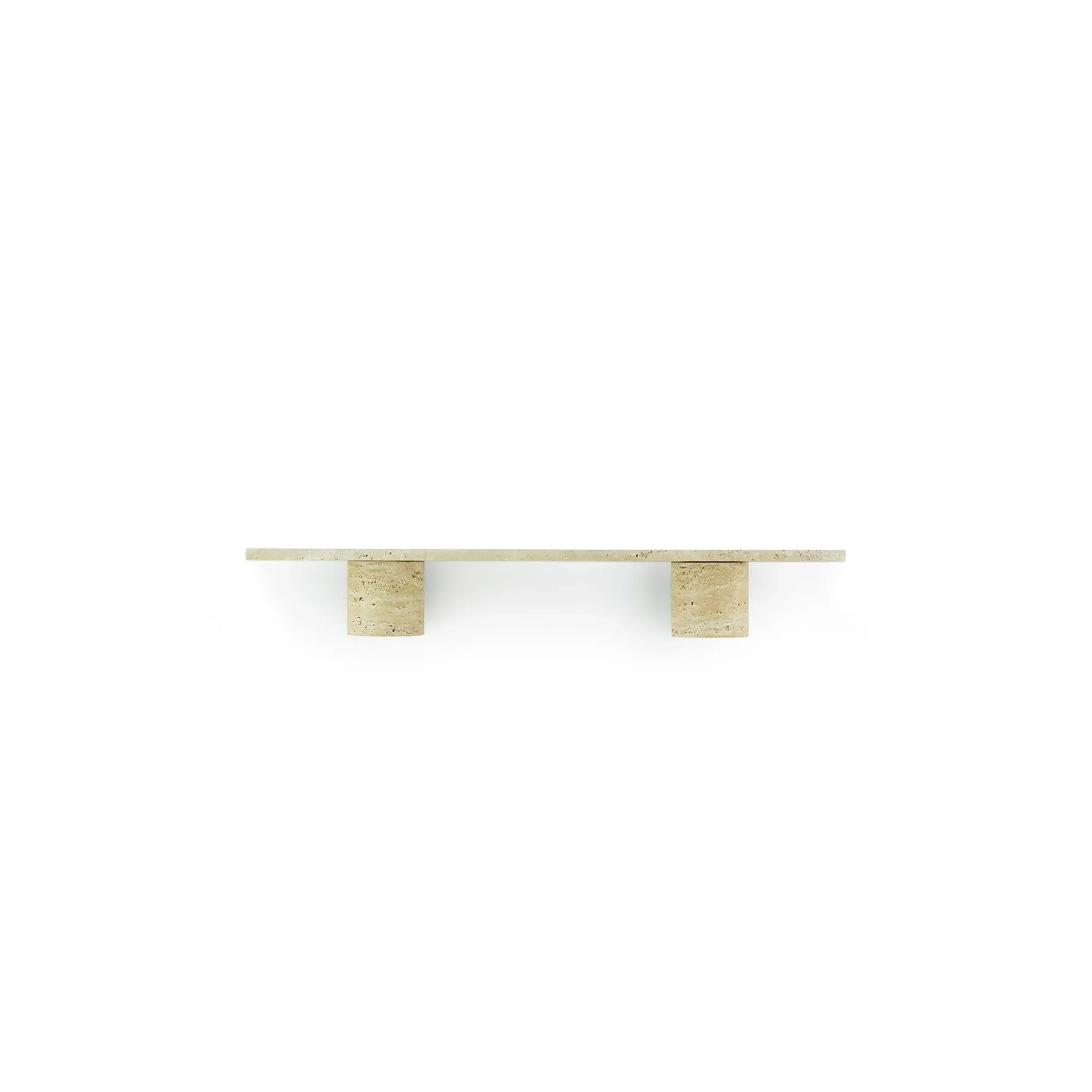 Small Wall Shelf with Brackets - Travertine image