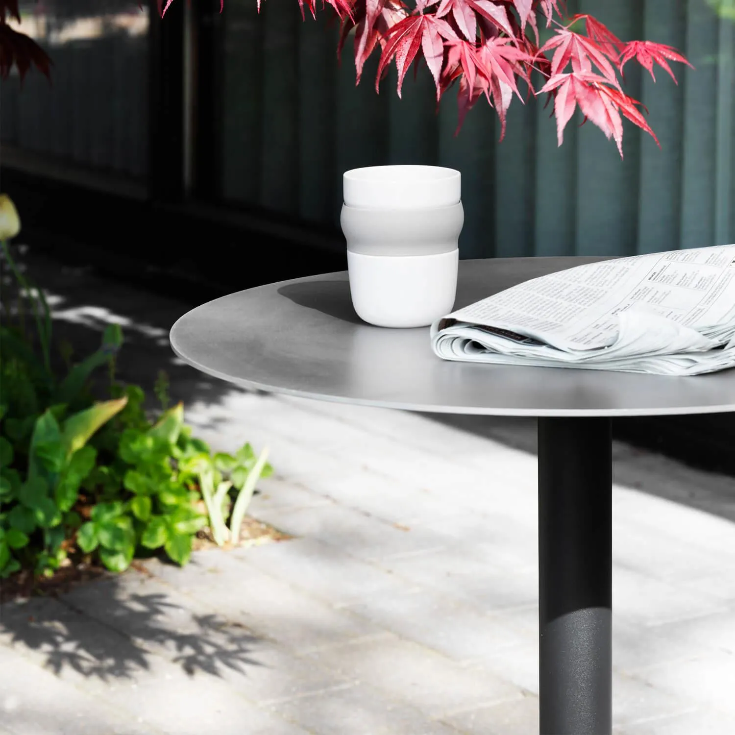 Square Bistro Table 3-Leg - Black, Cast Iron