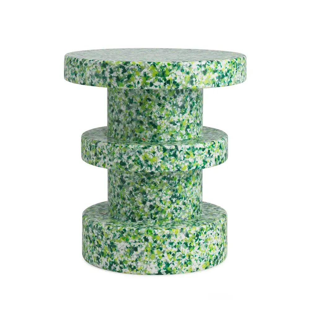 Stack Bit Stool - Green, Recycled Plastic
