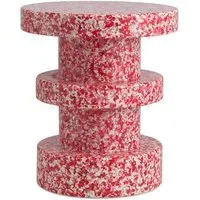 Stack Bit Stool - Red, Recycled Plastic