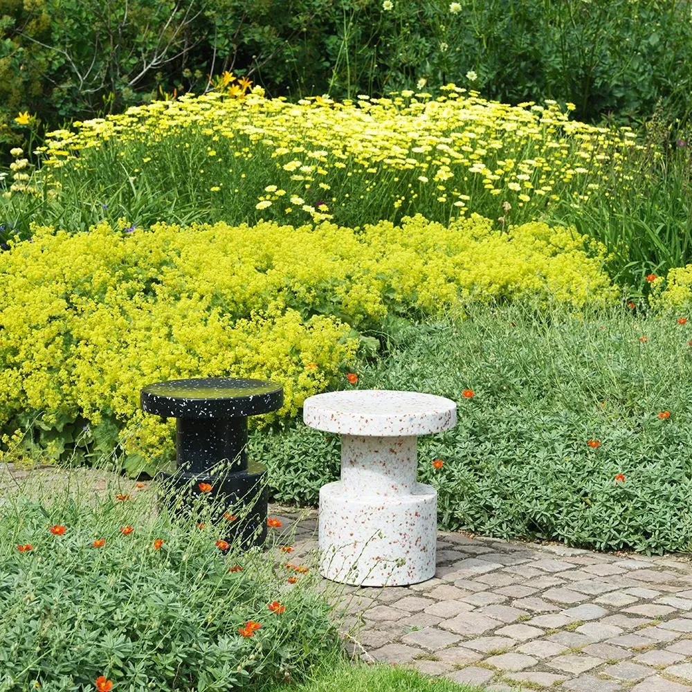 Stack Bit Stool - White, Recycled Plastic