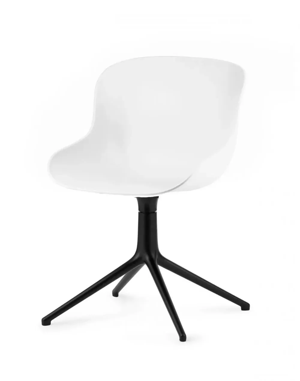 Swivel Office Chair with Arms - Black, Aluminium