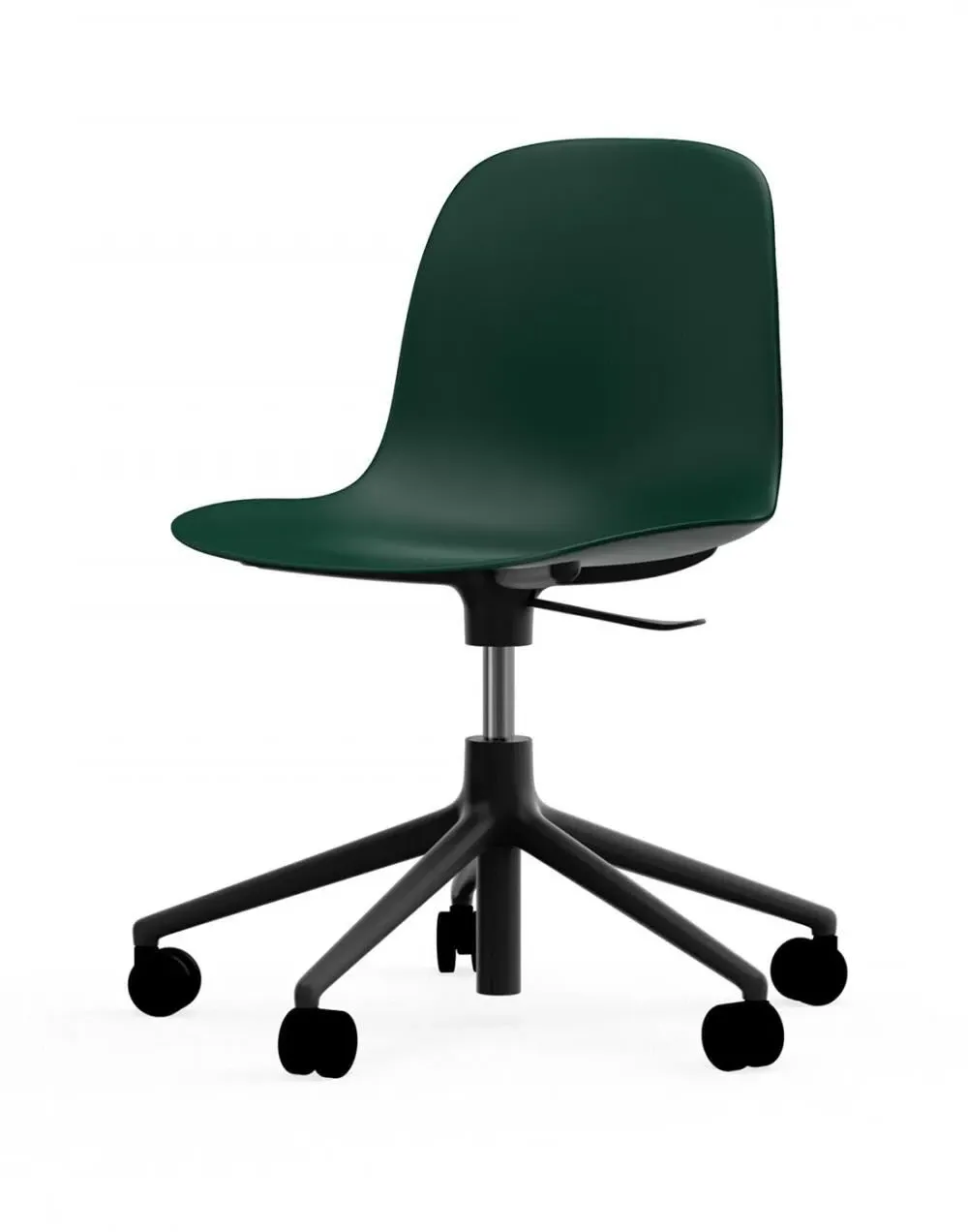 Swivel Office Chair with Gas Lift - Green, Aluminium