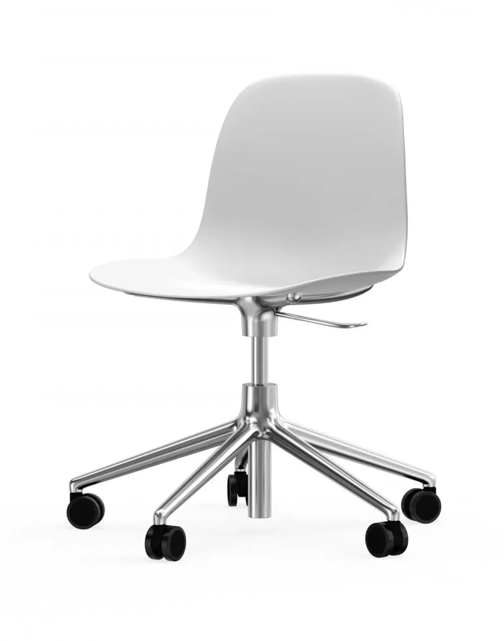 Swivel Office Chair with Gas Lift - White