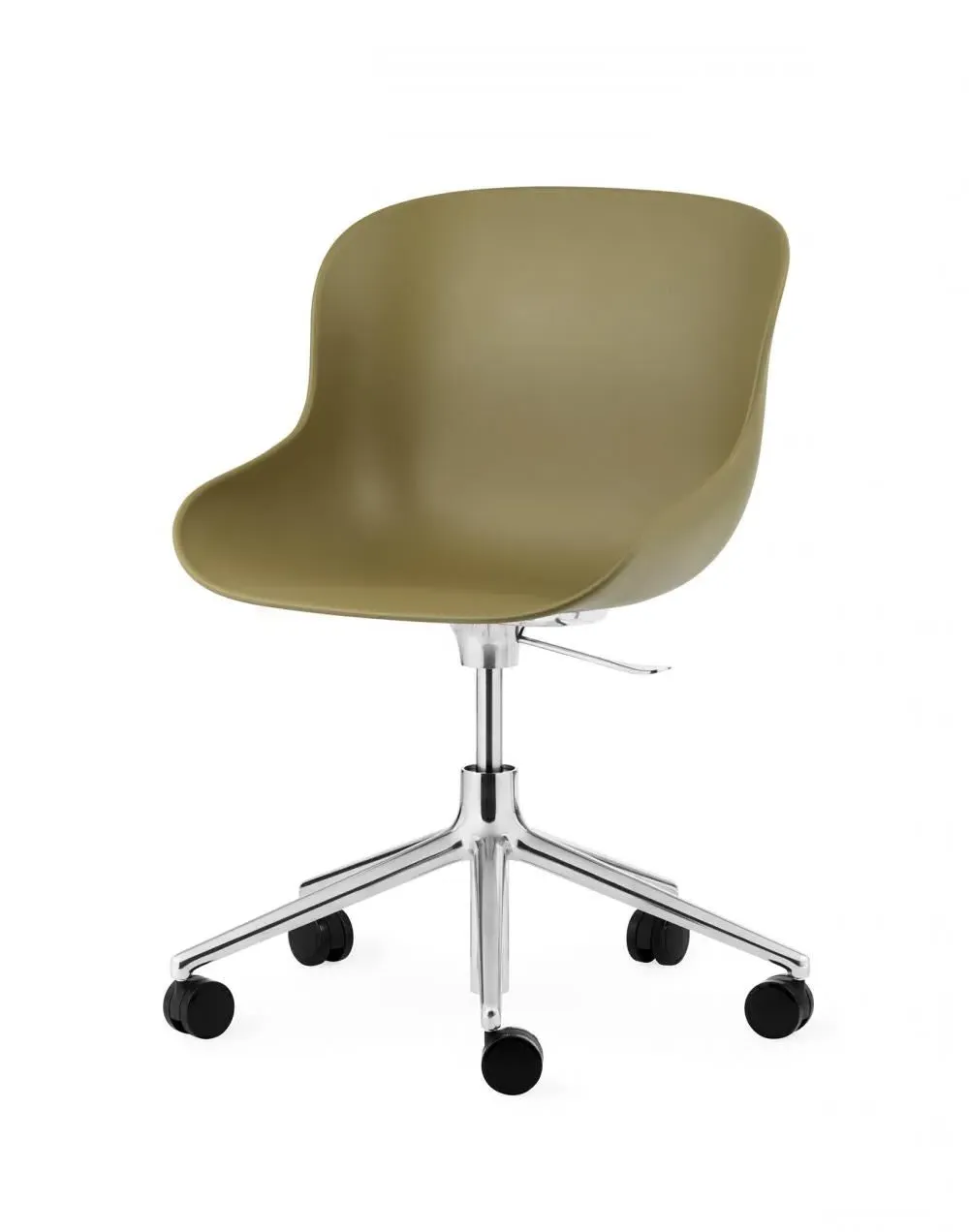 Swivel Office Chair with Gaslift - White, Aluminium