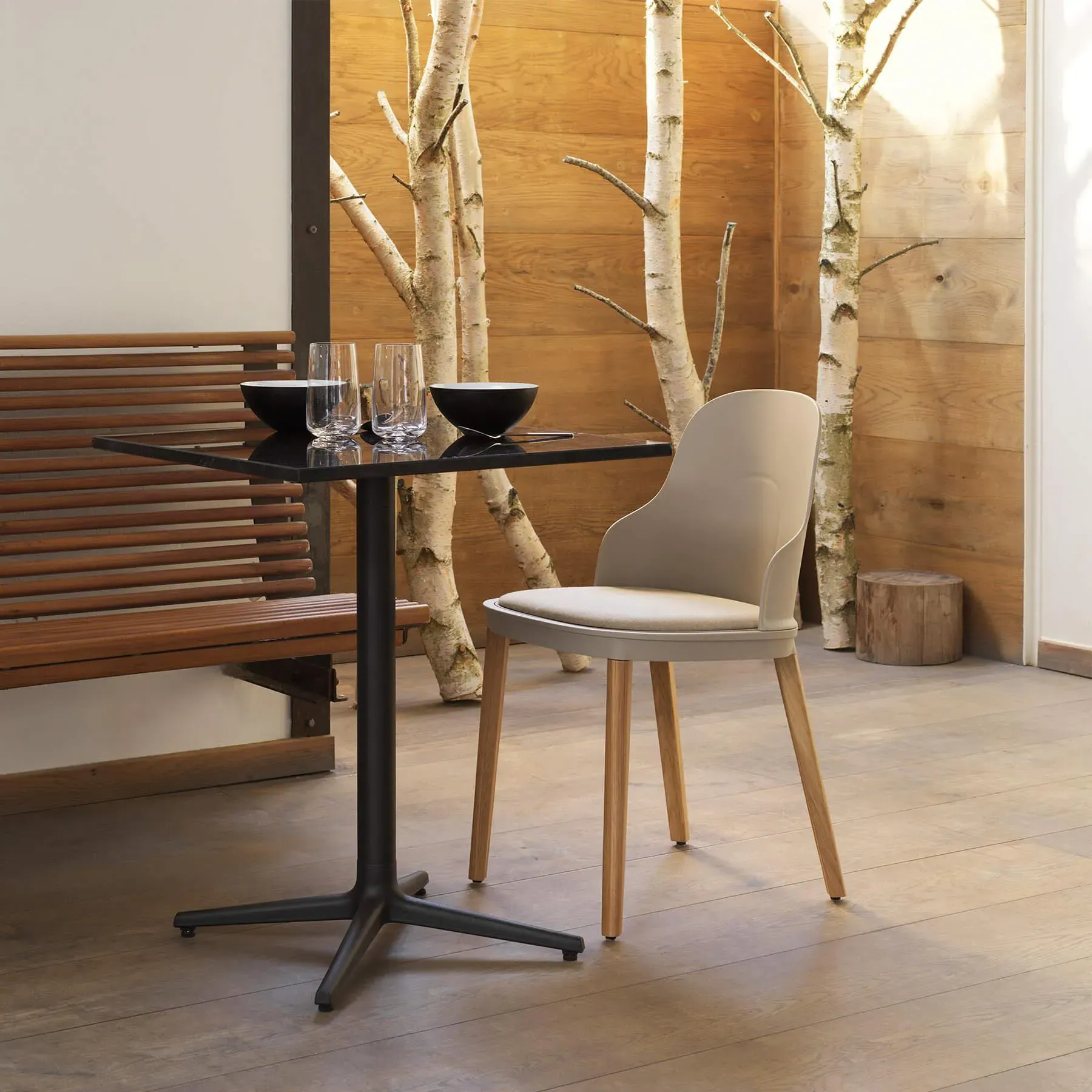 Upholstered Dining Chair - Black, Canvas