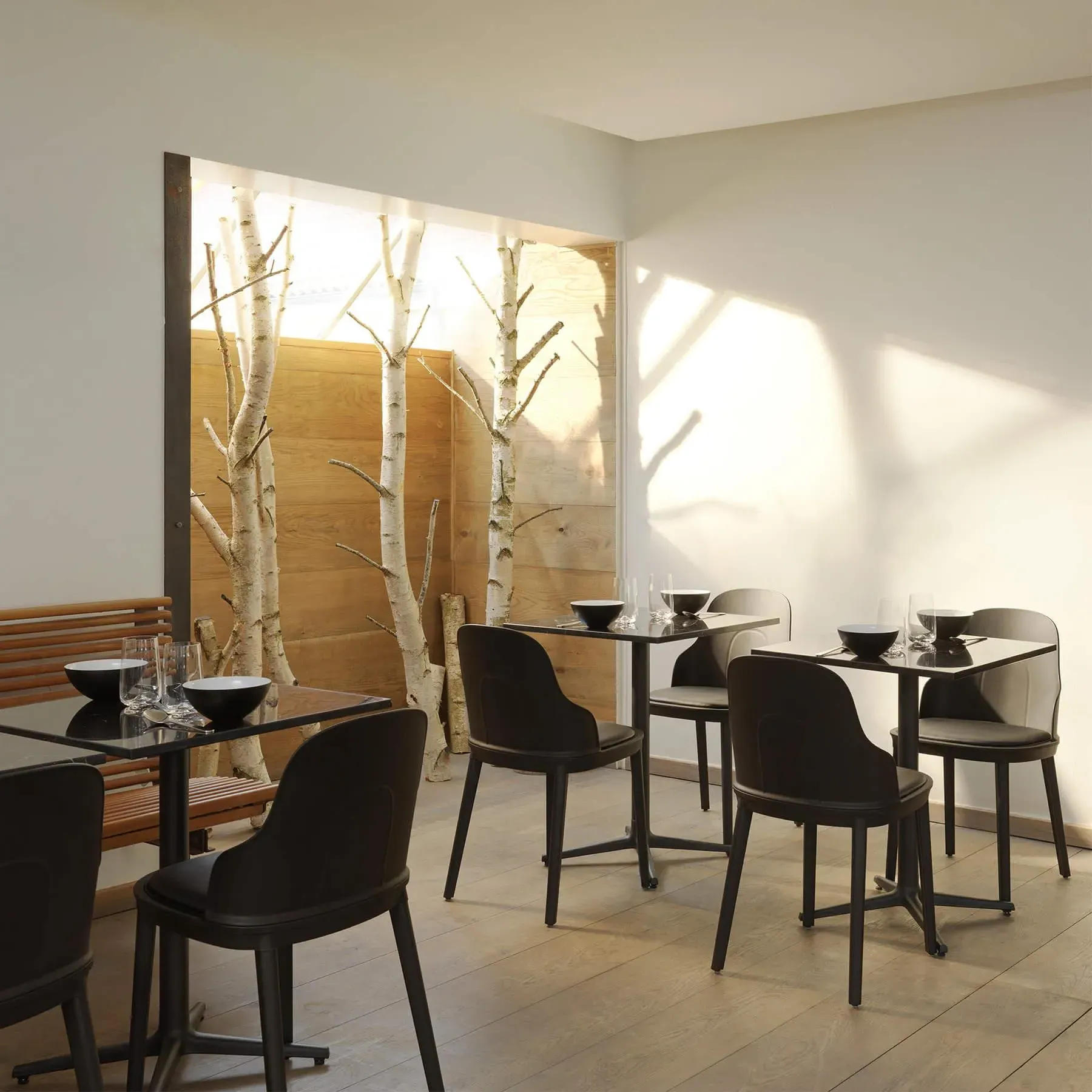 Upholstered Dining Chair - Grey, Leather