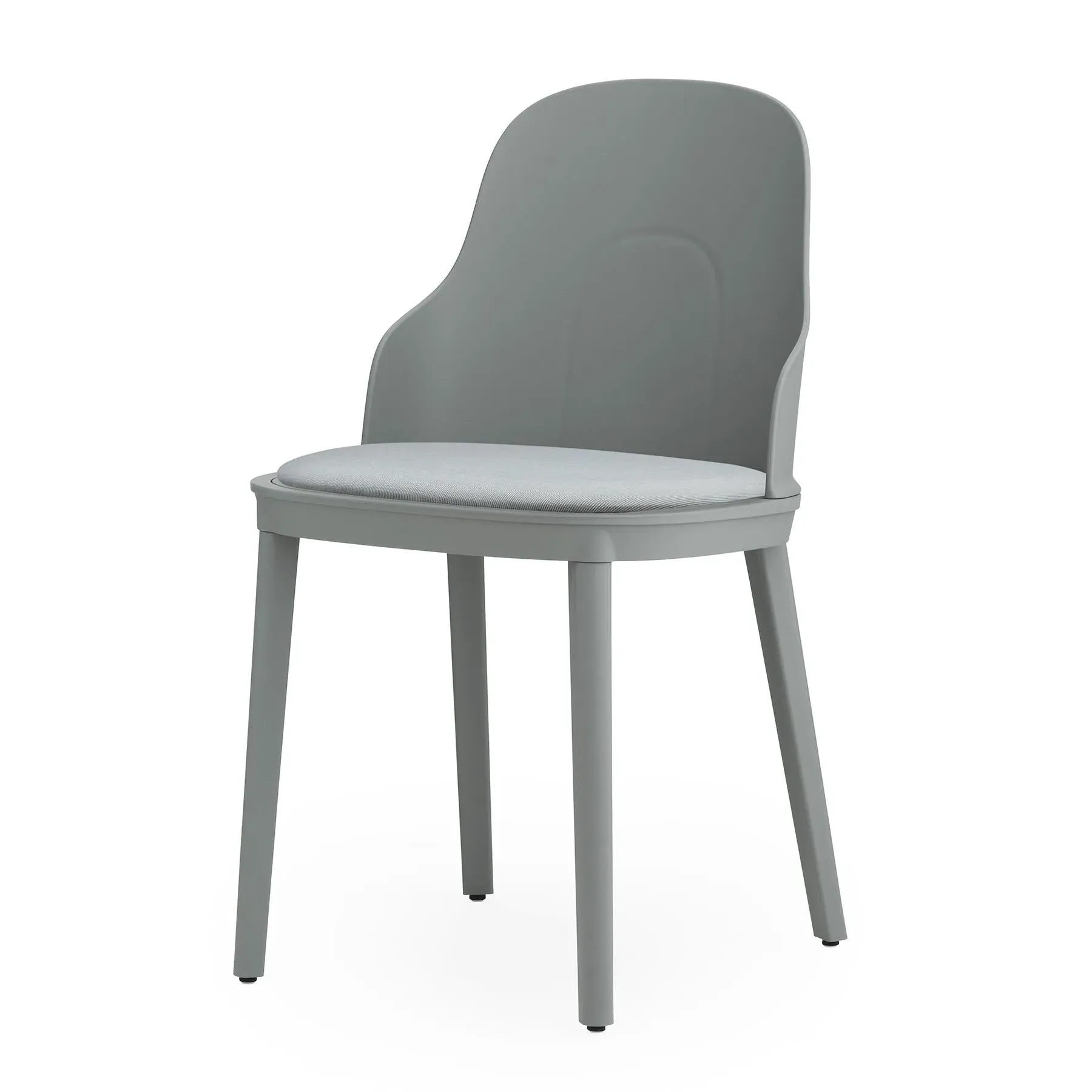 Upholstered Dining Chair - Grey, Leather