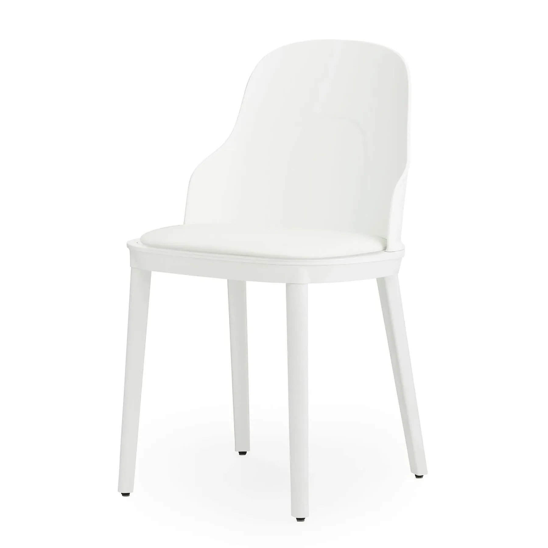 Upholstered Dining Chair - White, Leather