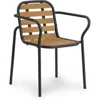 Vig Garden Wooden Armchair - Black