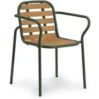 Vig Wooden Garden Armchair - Dark Green