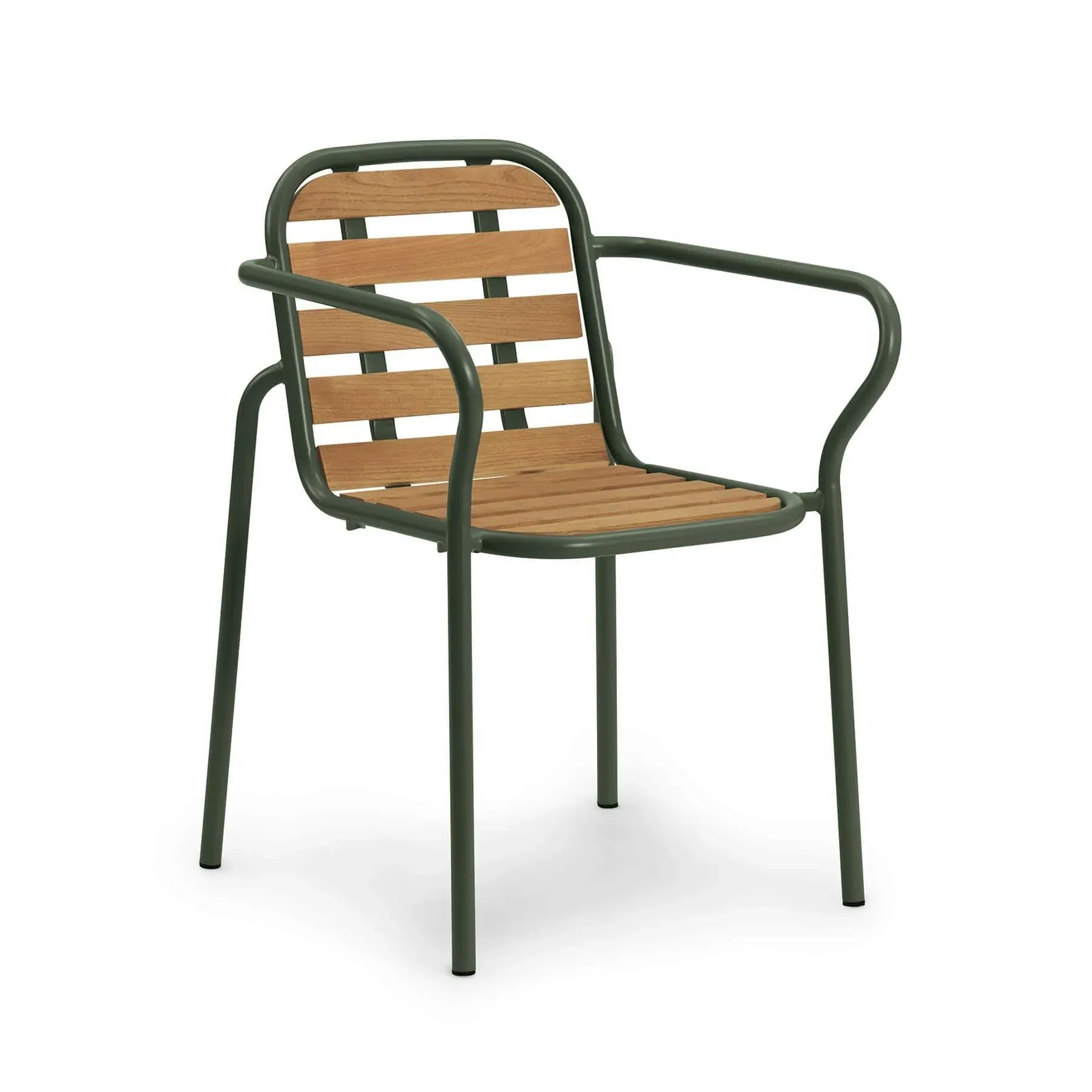 Vig Wooden Garden Armchair - Dark Green