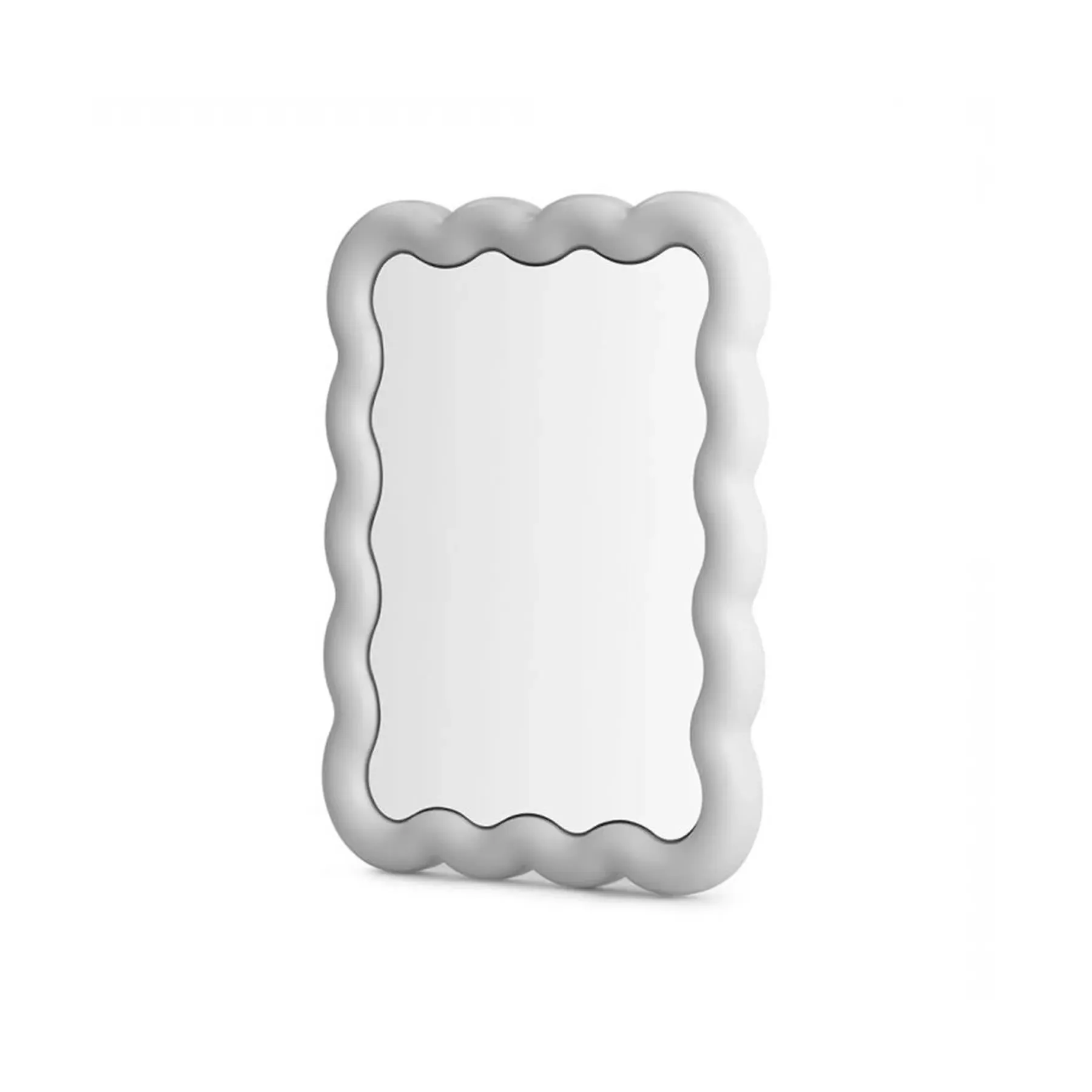 Wall Mirror with LED Light - Wavy Frame