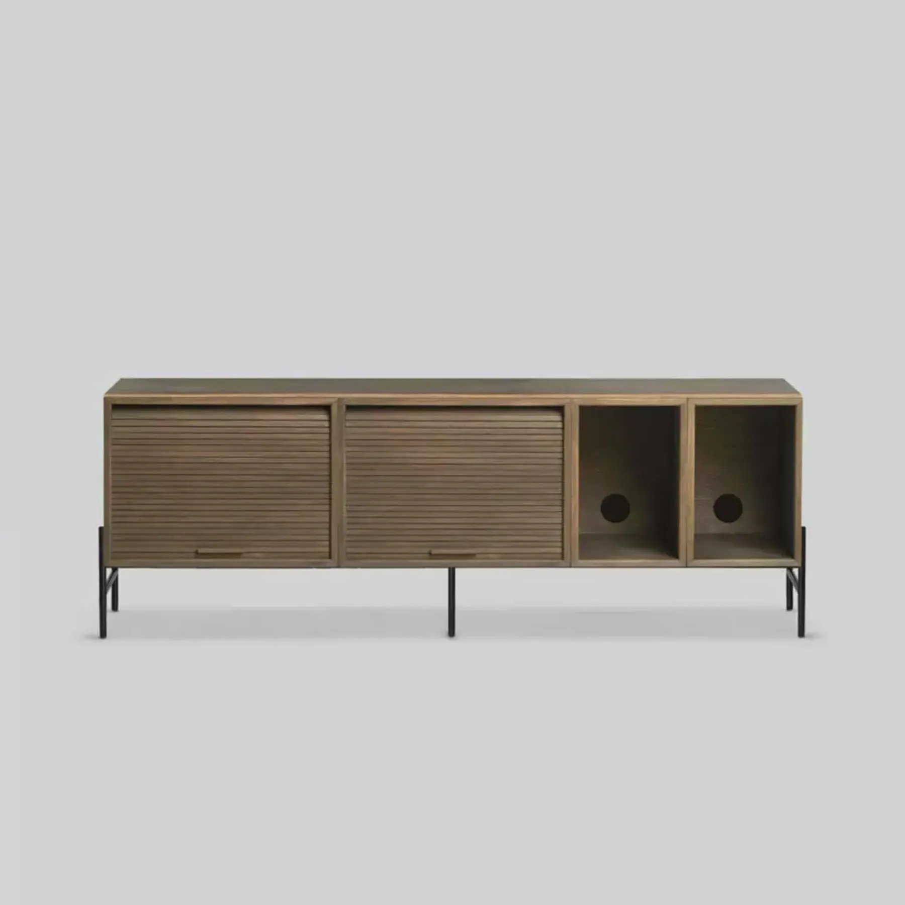150cm Storage System with Low Legs - Smoked Oak
