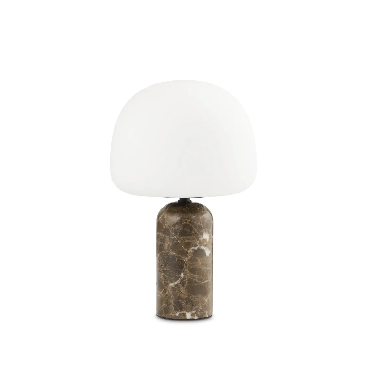 33cm LED Table Lamp with Dimmer - White, Glass image
