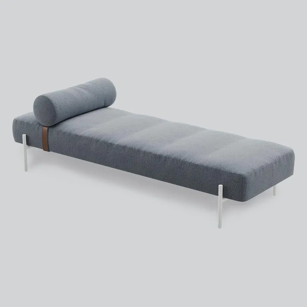 Adjustable Daybed with Leather Strap - White