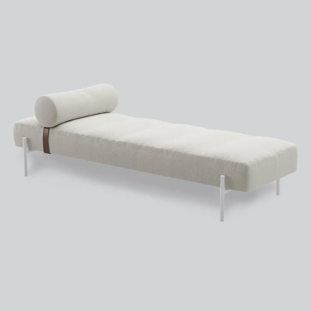Adjustable Daybed with Quilted Cushions - White