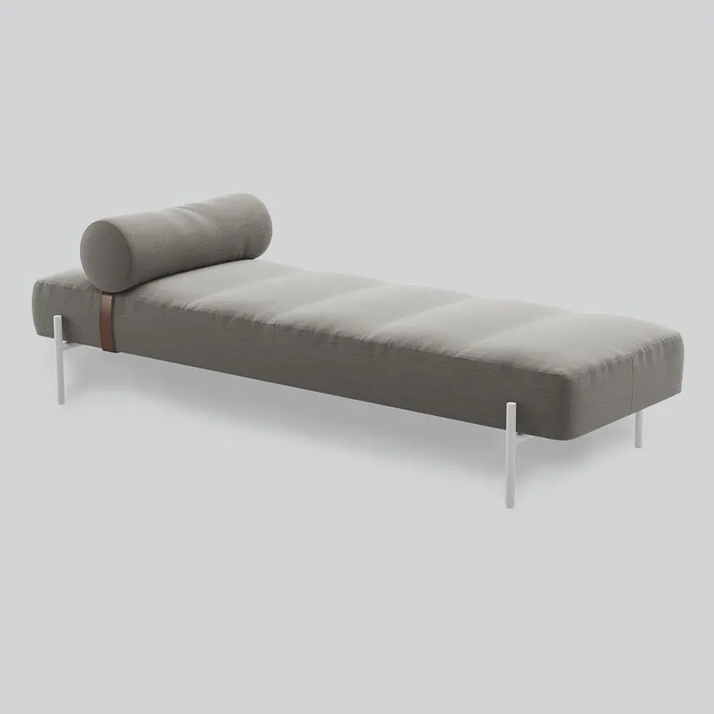 Adjustable Daybed with Quilted Cushions - White