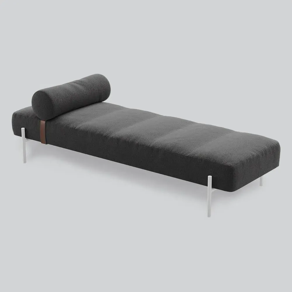 Adjustable Daybed with Quilted Cushions - White