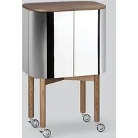 Bar Cabinet with Shelf - Smoked Oak