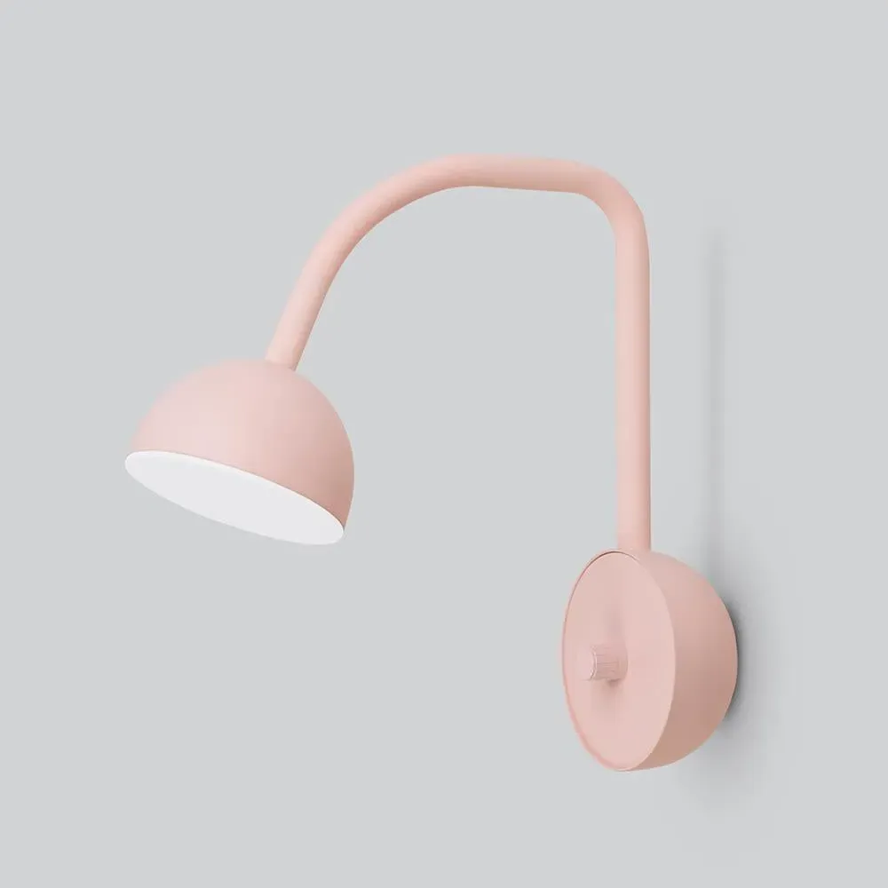 Blush Wall Light with Flexible Arm - Black