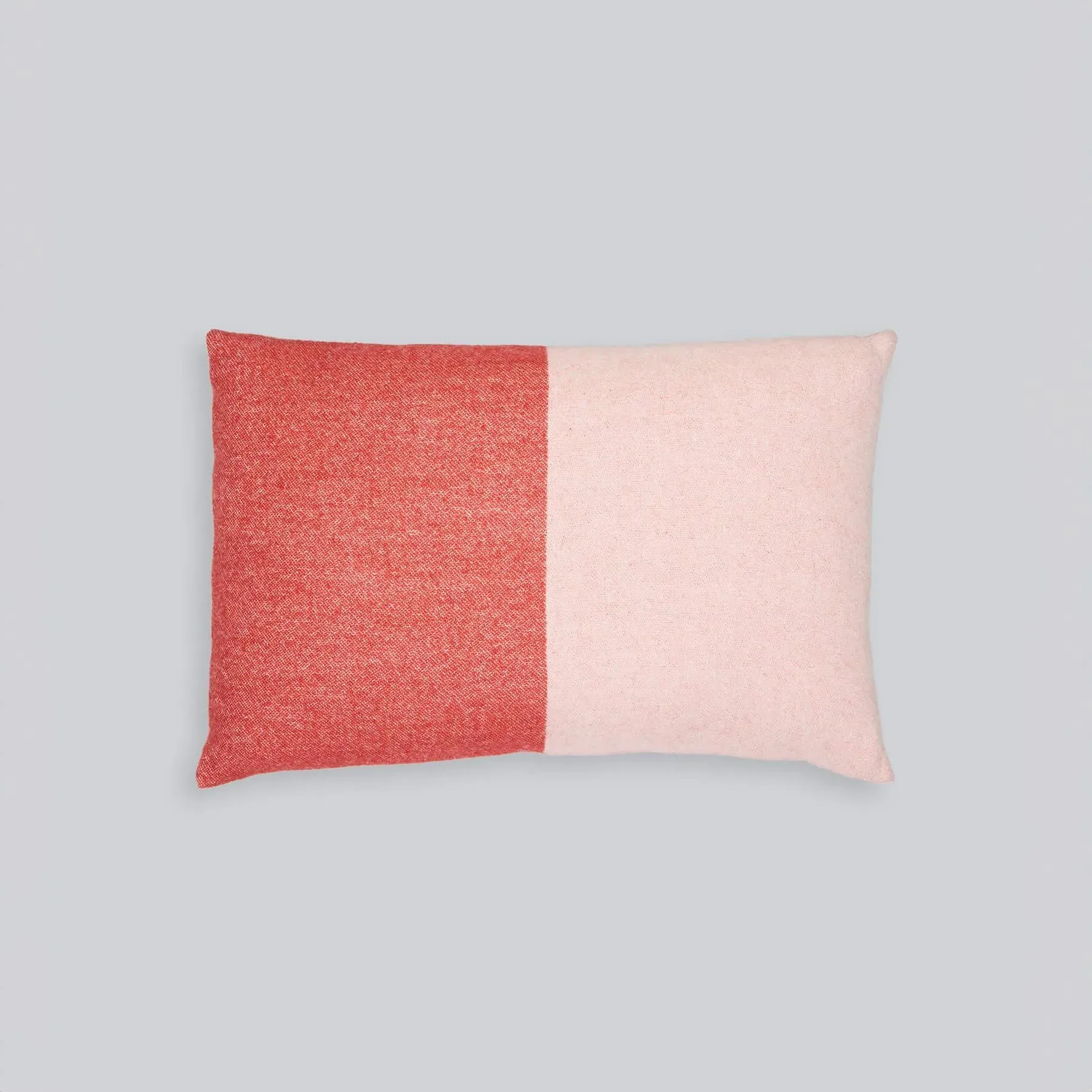 Cushion Cover with Vertical Pattern - Red, Merino Wool