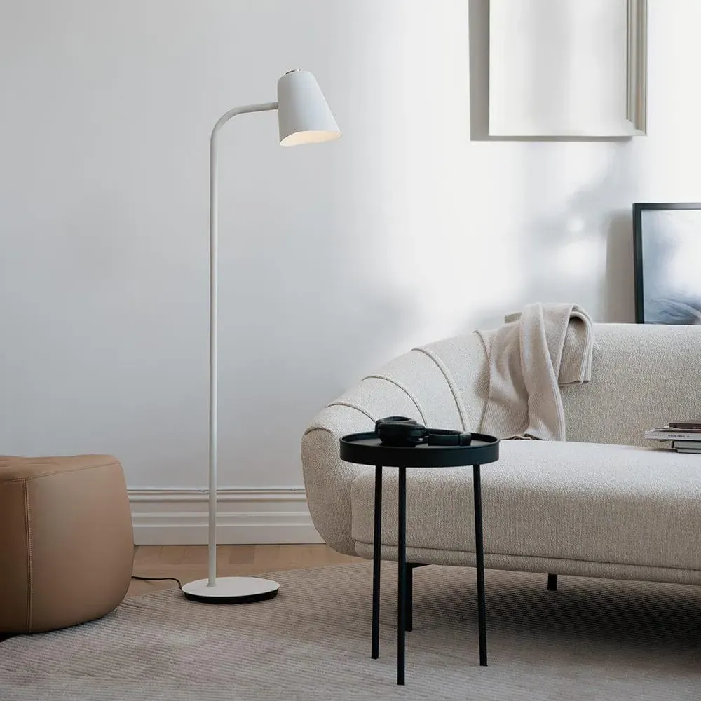 Dimmable LED Floor Lamp - Beige, Metal