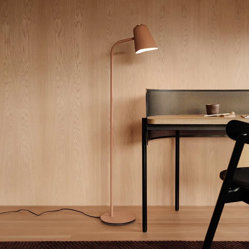 Dimmable LED Floor Lamp - Petrol Blue, Metal