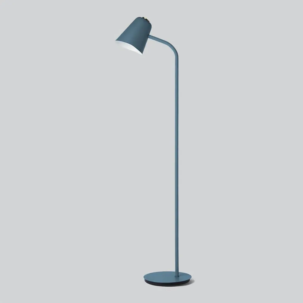 Dimmable LED Floor Lamp - Petrol Blue, Metal