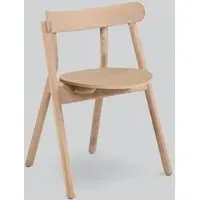 Dining Chair with Angled Legs - Light Oak