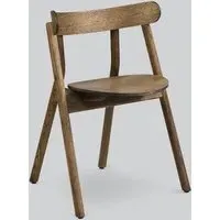 Dining Chair with Angled Legs - Smoked Oak