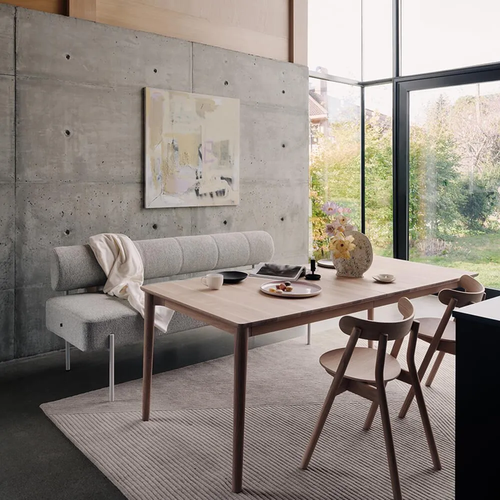 Dining Sofa with Quilted Upholstery - Black