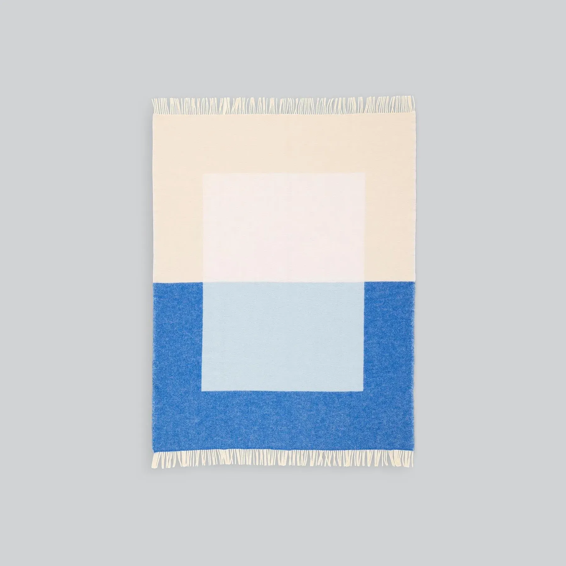 Echo Throw Blanket - Blue, New Zealand Wool image