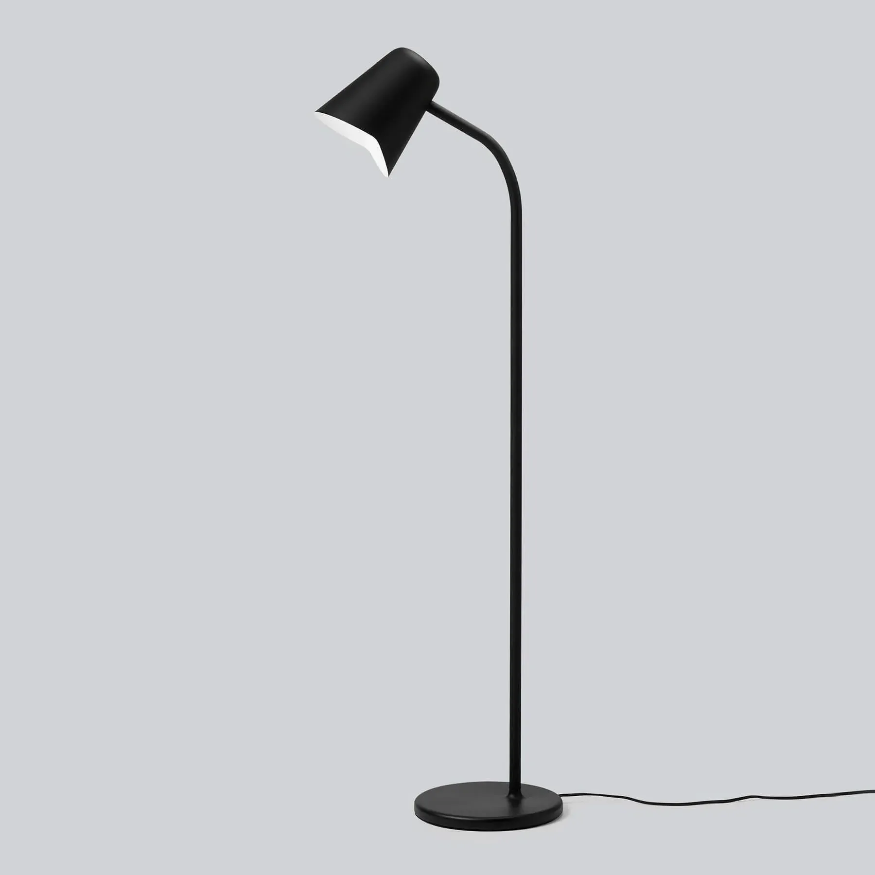 Floor Lamp with Adjustable Head - Black, Steel