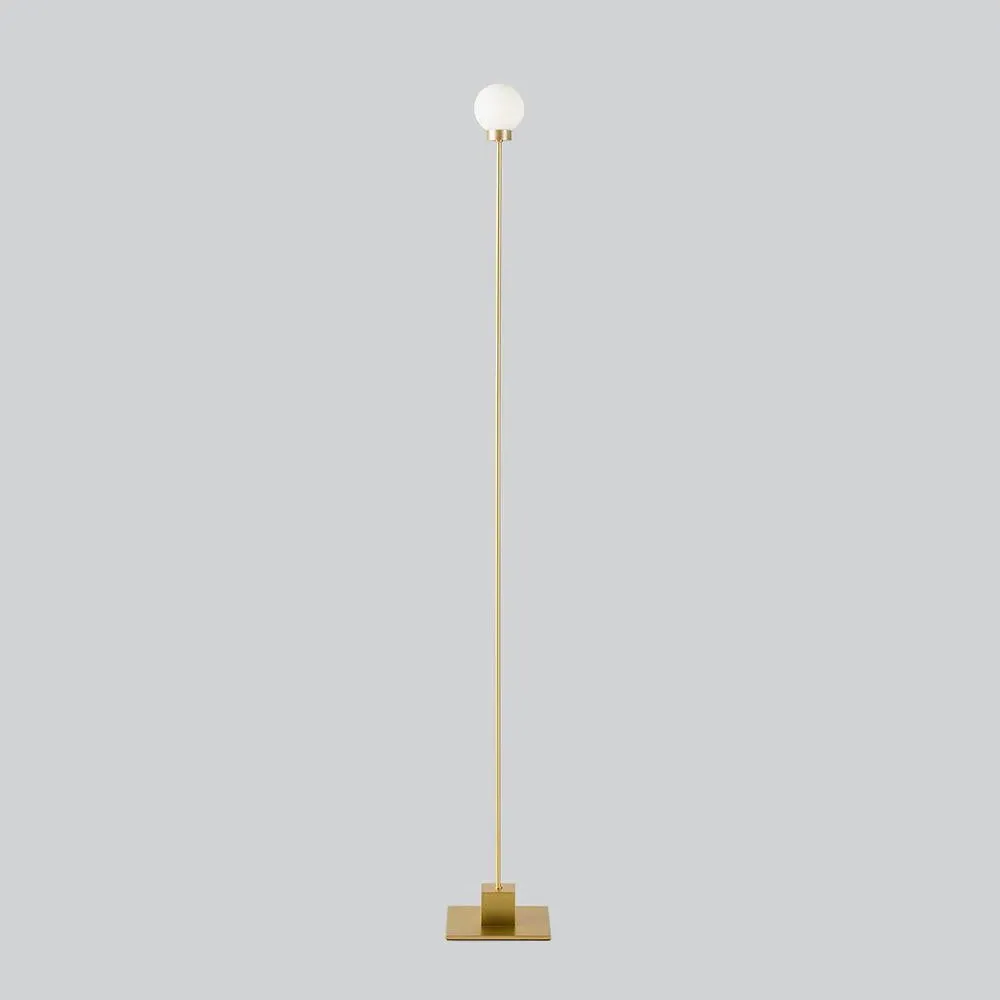 Floor Lamp with Dimmer - White, Glass