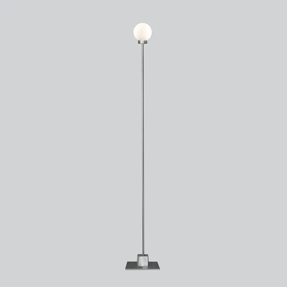 Floor Lamp with Dimmer - White, Glass