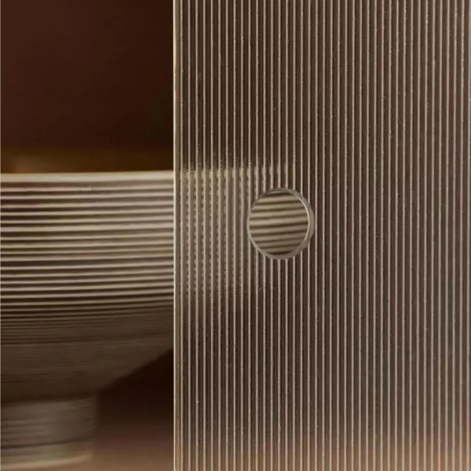 Glass Cabinet with Low Legs - Light Oak