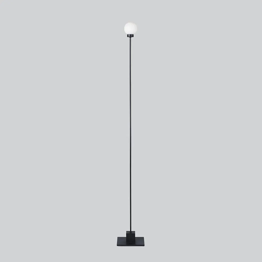 Globe Floor Lamp with Dimmer - Brass, Glass