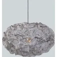 Large Pendant Light with Mesh Shade - Steel