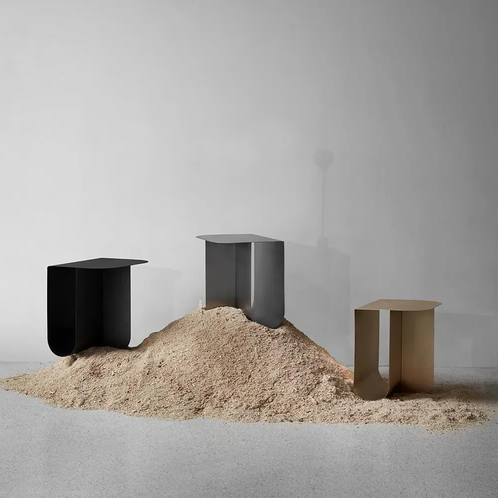 Mass Side Table with Storage - Black, Steel